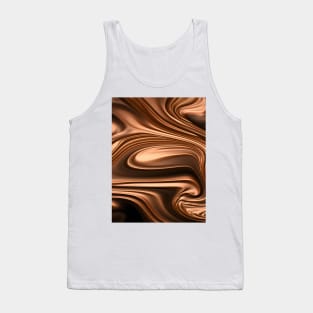 Metallic Gold Fluid Abstract Tank Top